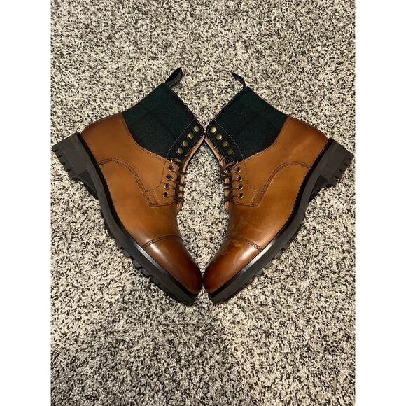 Polo Ralph Lauren Boots Men's 8.5 Bryson Boot Leather & Wool Cap-Toe - Picture 2 of 9